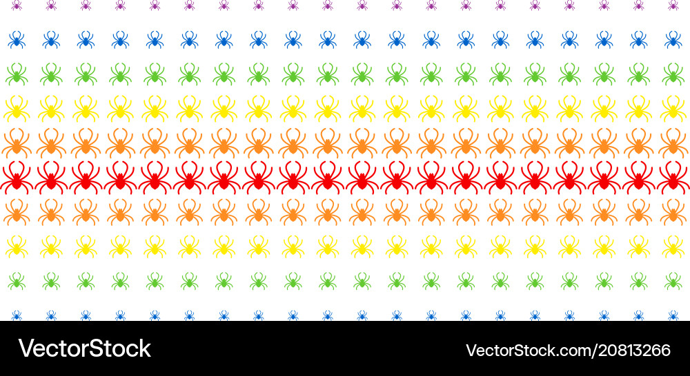 Spider shape halftone spectral pattern vector image