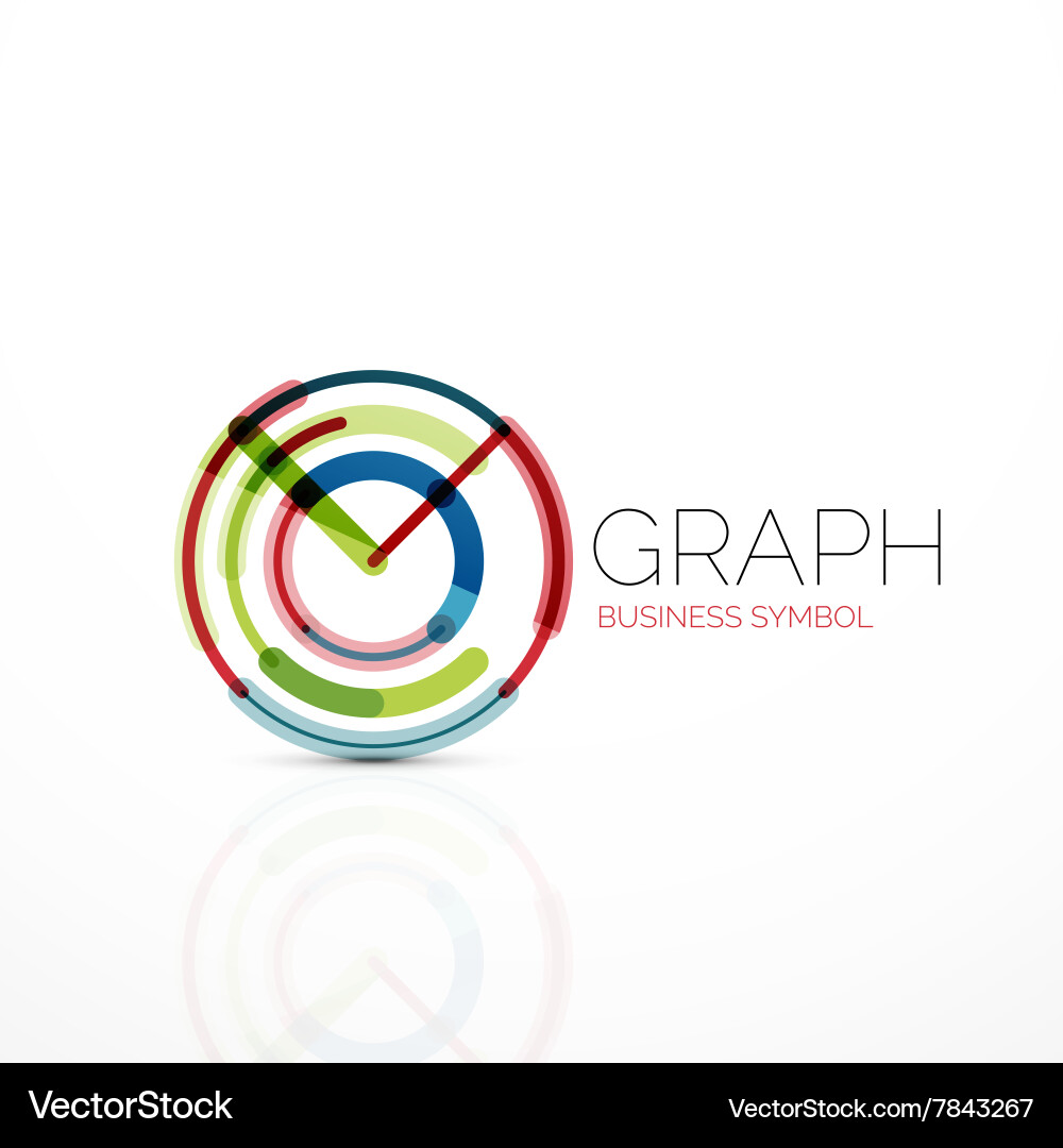 Abstract logo idea linear chart or graph vector image
