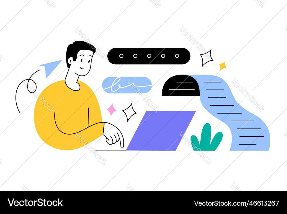 AI Chatbot Text Generation vector image