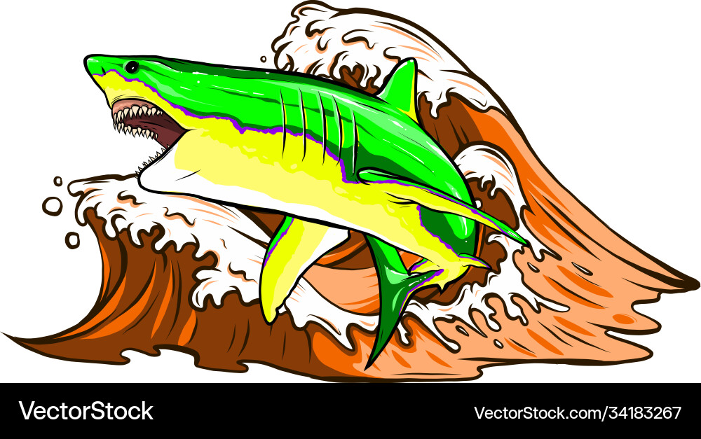 Angry Haifische springen aus Wasser Ozean Symbol Angry Haifische springen aus Wasser Ozean Symbol vektorbild