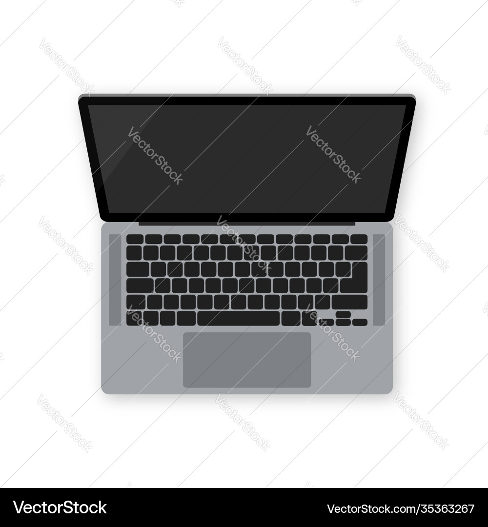 Black laptop on transparent background internet Black laptop on transparent background internet vector image