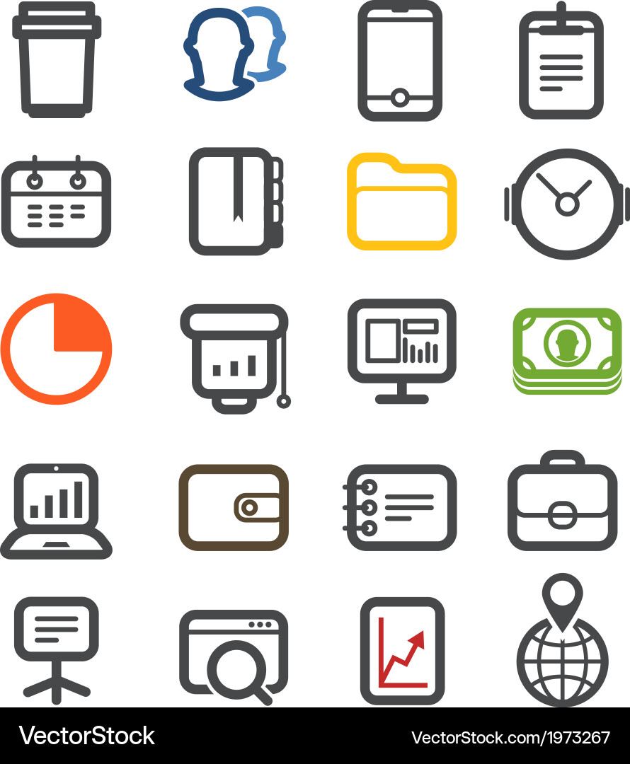 Business Icon Set - Diverse Elemente Business Icon Set - Diverse Elemente vektorbild