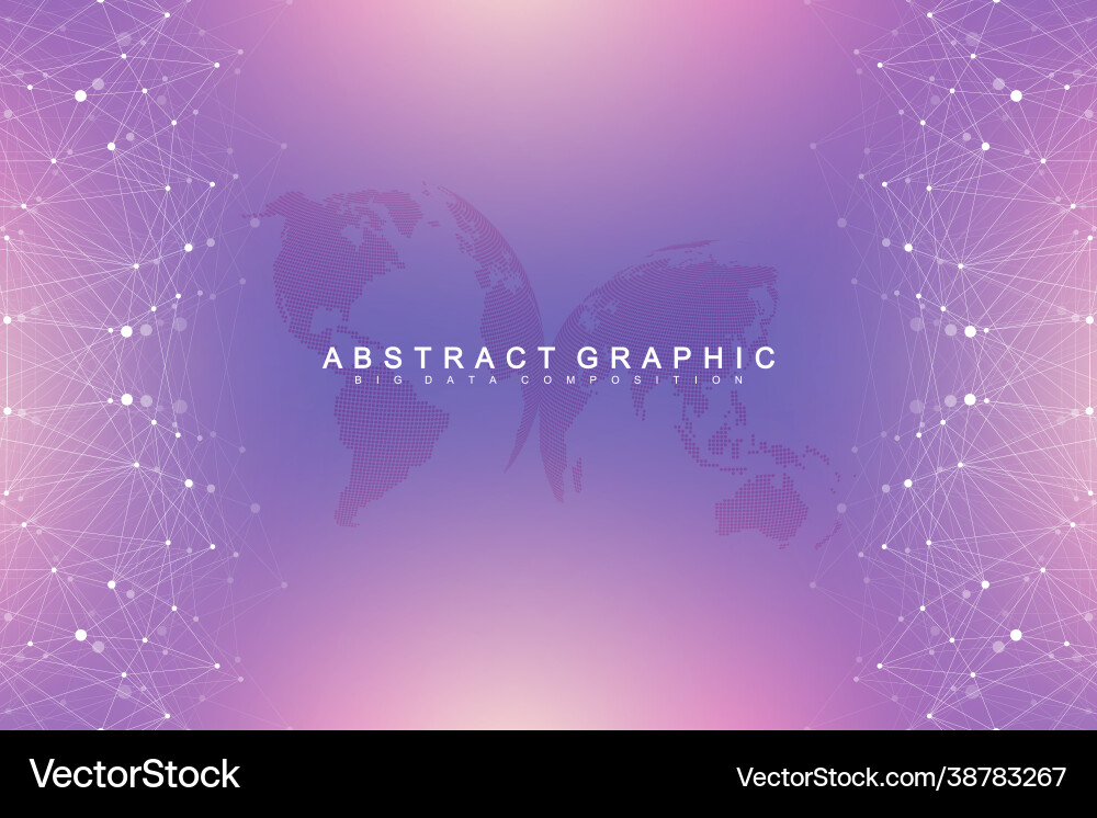Digits abstract background with connected line Digits abstract background with connected line vector image