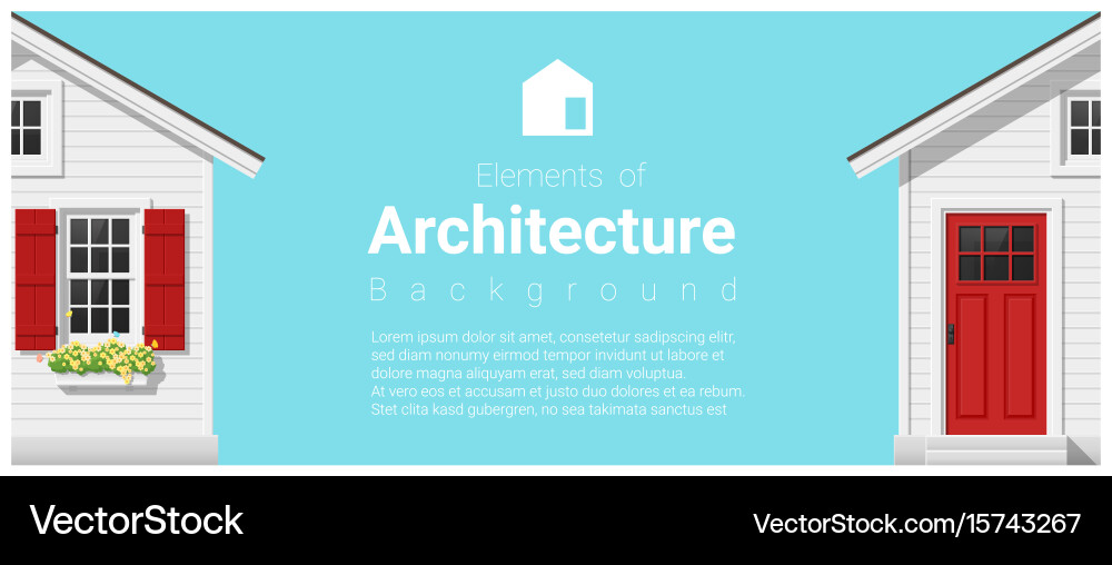 Elements of architecture background vector image