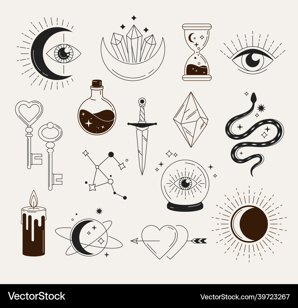 Esoteric objects Vector Image