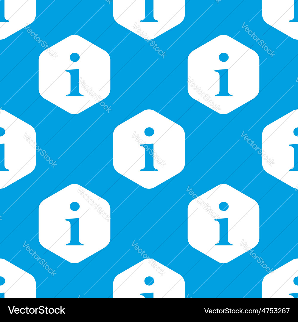 Information hexagon pattern Vector Image