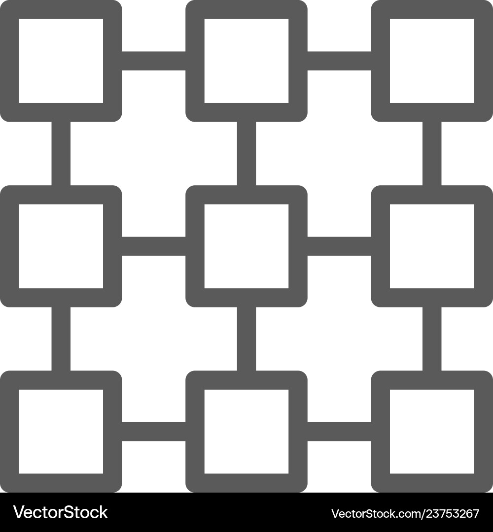 Matrix interconnected system blockchain Matrix interconnected system blockchain vector image