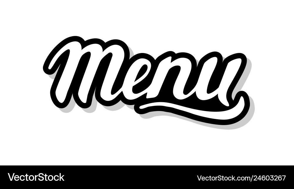 Menu calligraphy template text for your design vector image