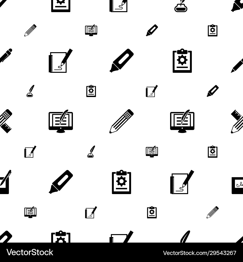 Pen icons pattern seamless included editable Pen icons pattern seamless included editable vector image