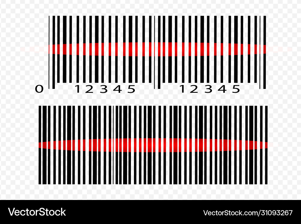 Realistic bar code icon a modern simple flat Realistic bar code icon a modern simple flat Vector Image