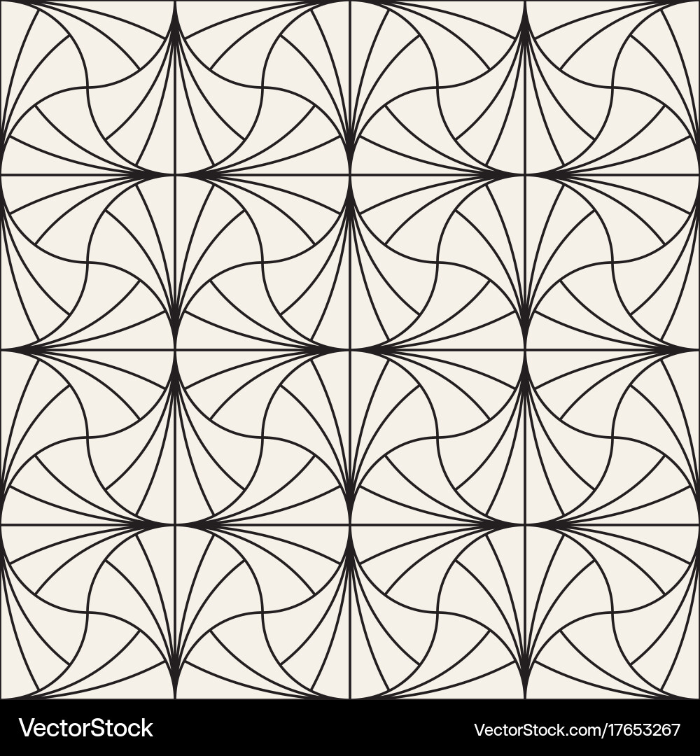 Seamless rounded lines pattern abstract vector image