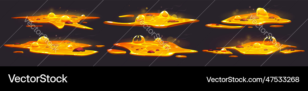 2d Magie Flüssigkeit Vulkan Lava Pfütze Cartoon 2d Magie Flüssigkeit Vulkan Lava Pfütze Cartoon vektorbild