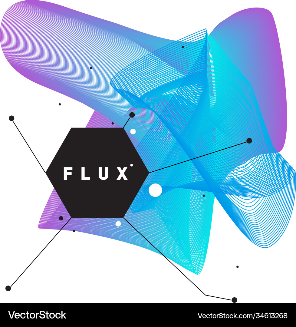 3d colorful wave background dynamic flux effect 3d colorful wave background dynamic flux effect vector image