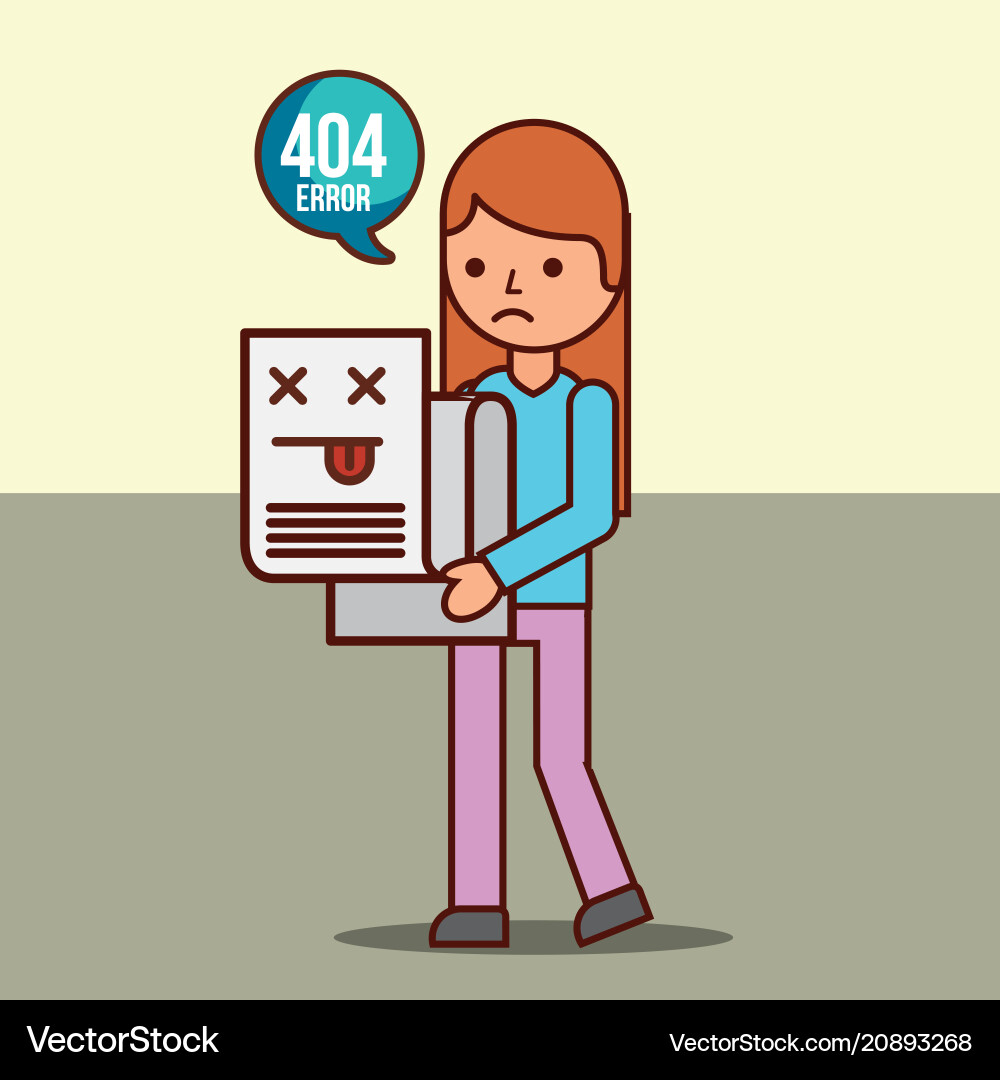 404 error page not found vector image
