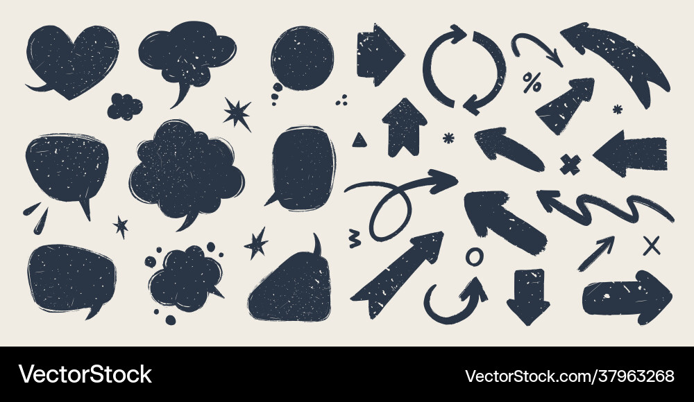 Abstract arrows and speech bubbles set various Abstract arrows and speech bubbles set various vector image