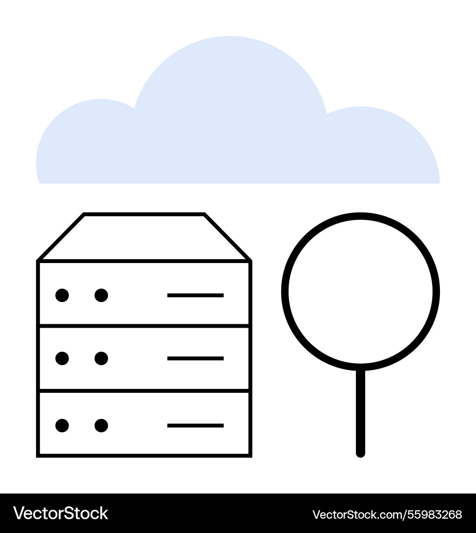 Cloud computing concept with server stack Cloud computing concept with server stack Vector Image