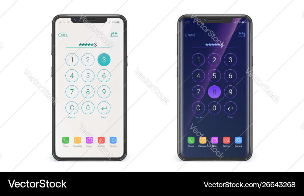 Concept touch screen smartphone ui design Concept touch screen smartphone ui design vector image