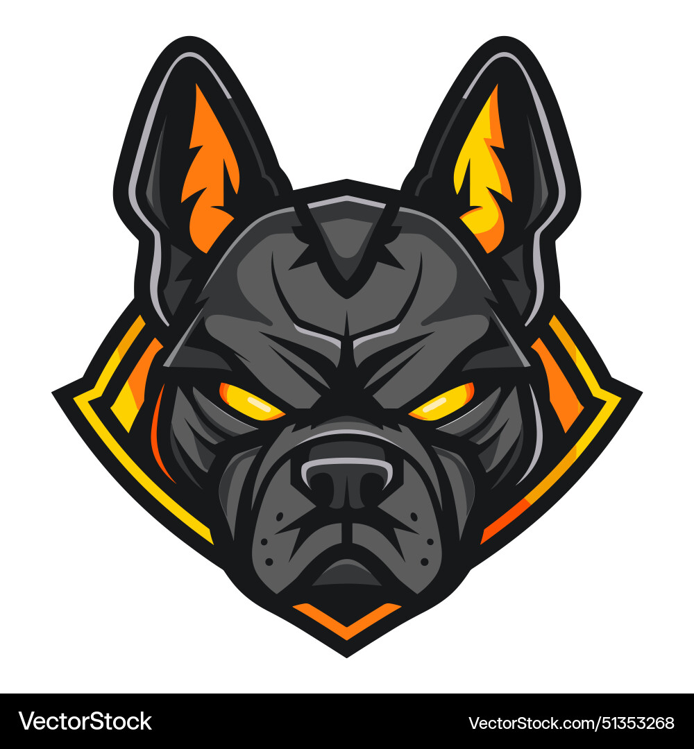 Esport Logo Hund Bulldogge Icon Aufkleber logotype Esport Logo Hund Bulldogge Icon Aufkleber logotype vektorbild