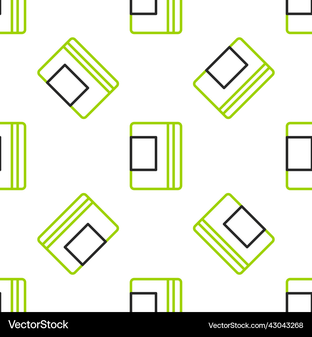 Line notebook icon isolated seamless pattern Line notebook icon isolated seamless pattern vector image