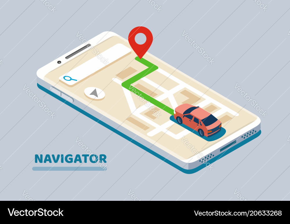 Modern isometric navigation vector image