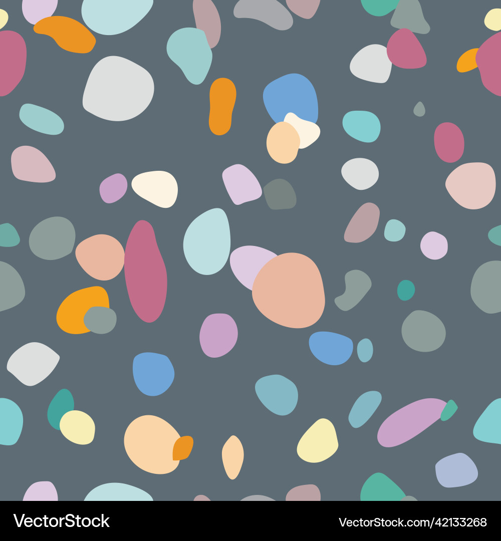 Random scattered shapes colorful mosaic pattern vector image