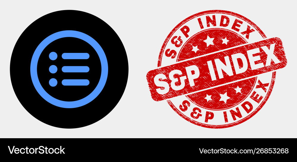 Rounded items icon and grunge sp index Rounded items icon and grunge sp index vector image
