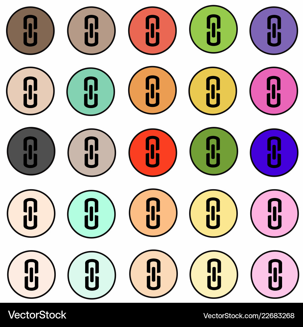 Set of link connection buttons - internet icons vector image