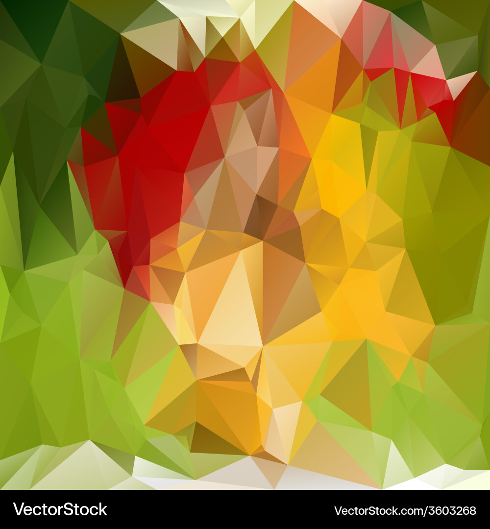 Spring green polygonal triangular pattern vector image