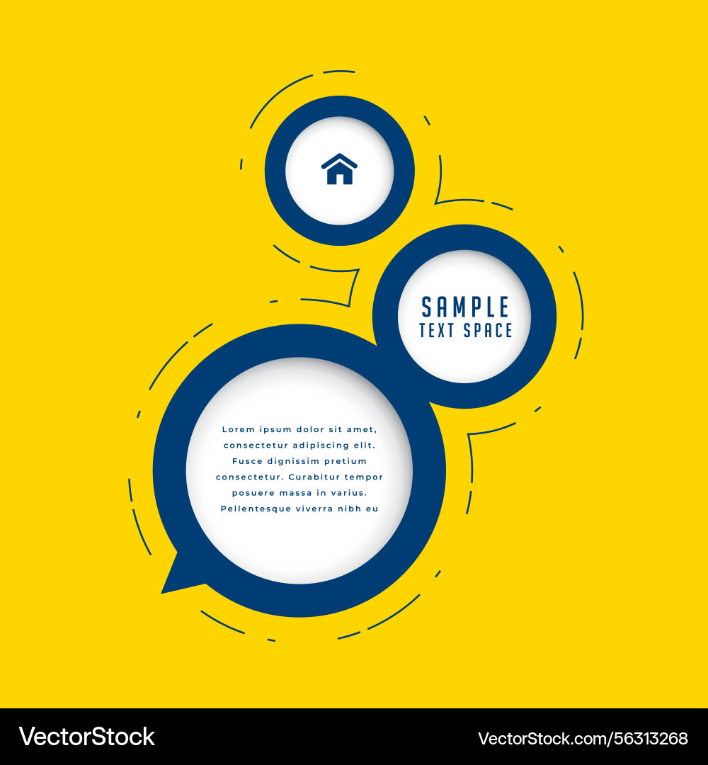 Stylish web yellow banner with text message on 3d vector image