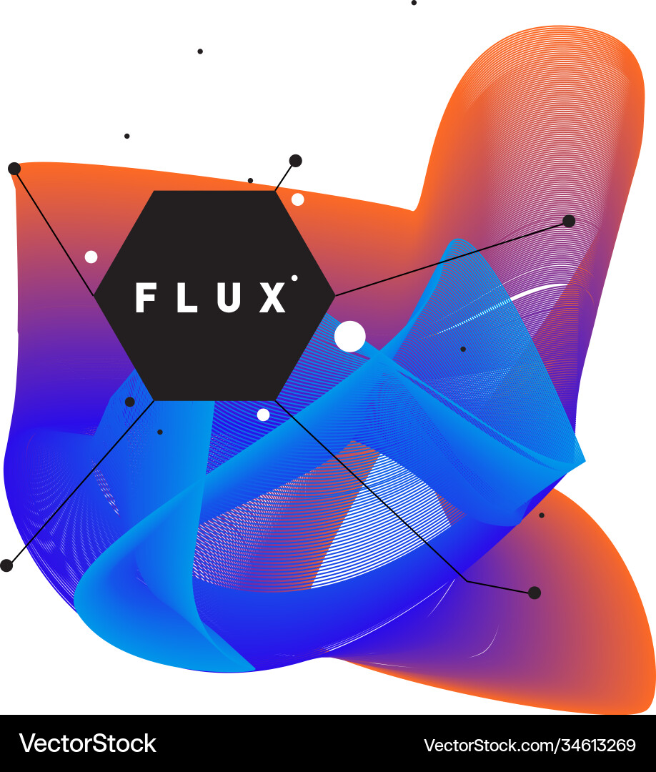 3d colorful wave background dynamic flux effect 3d colorful wave background dynamic flux effect Vector Image