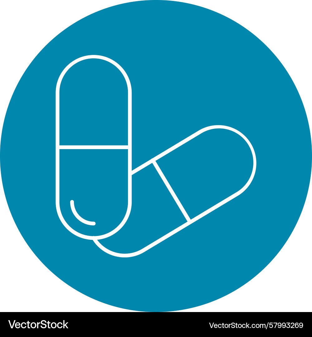 Capsule Line Multi Color Vector Image