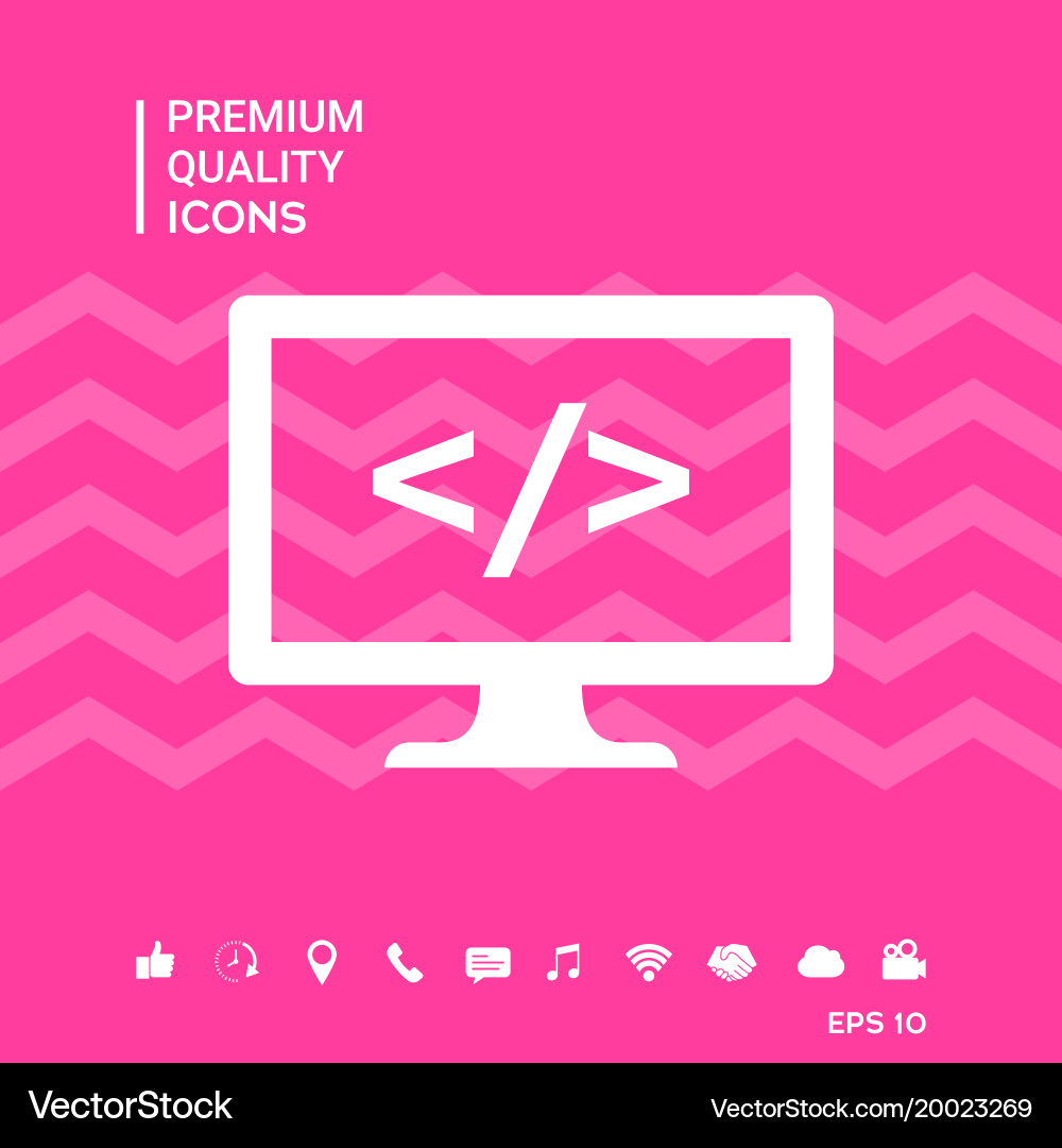Coding symbol icon vector image