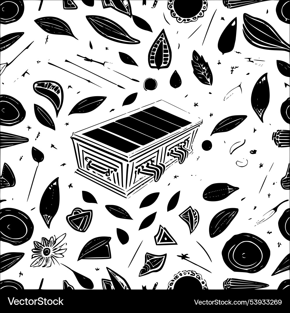 Coffin abstract pattern seamless Vector Image