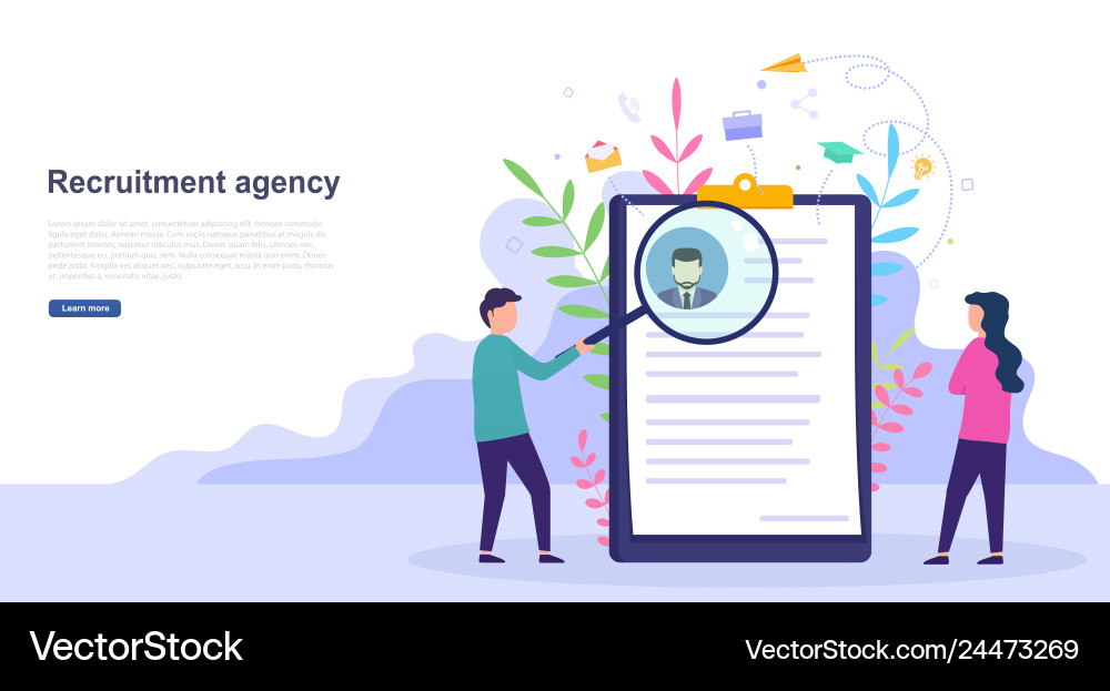 Concept of hiring recruitment agency interview Vector Image
