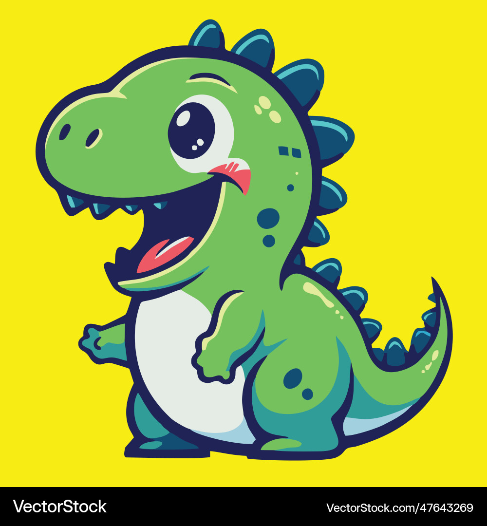 Delightful dino character for your design project Delightful dino character for your design project vector image