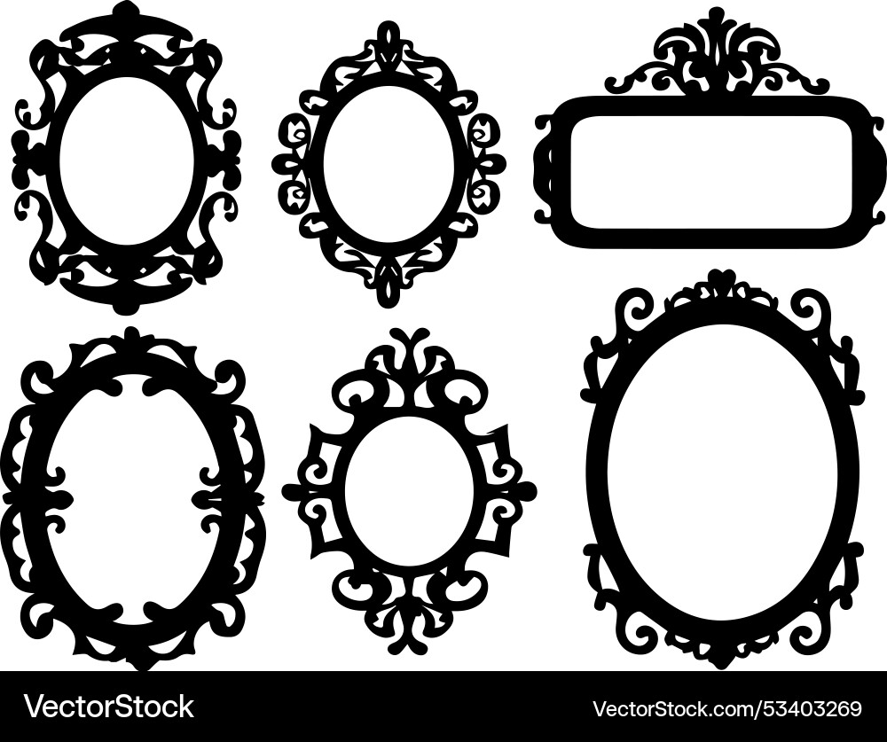 Elegant Ornate Frames Set Royalty Free Vector Image