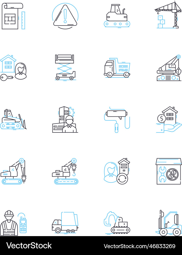 Entwickler lineare Icons setzen Code-Programmierung Entwickler lineare Icons setzen Code-Programmierung vektorbild