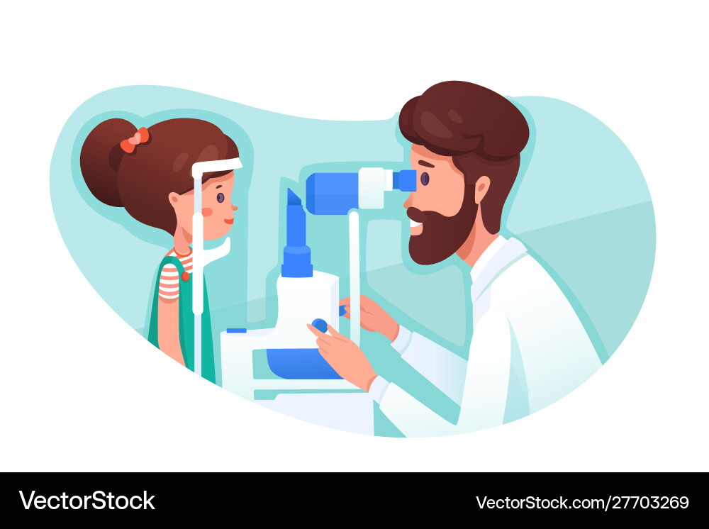 Eye clinic appointment flat Eye clinic appointment flat vector image