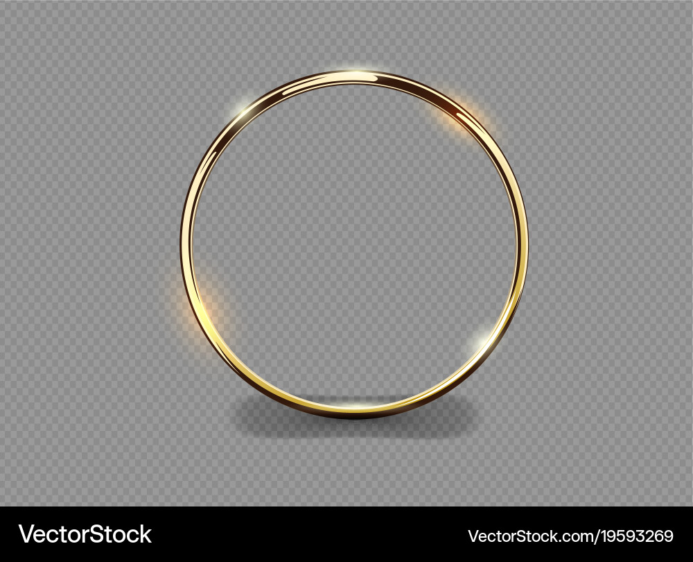 Golden Light Ring Effect Royalty Free Vector Image