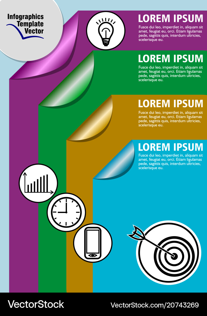 Infographic process visualization template Vector Image
