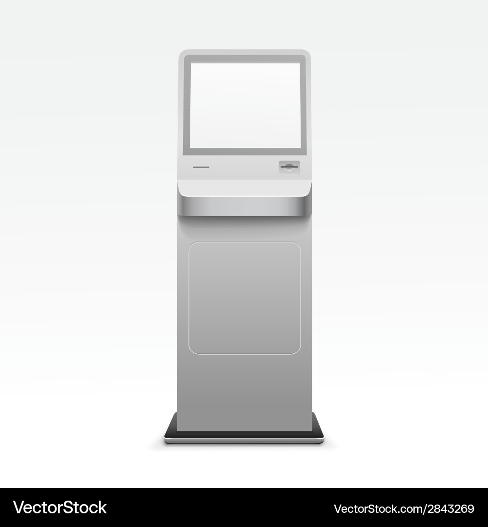 Information Kiosk Terminal Stand Vector Image