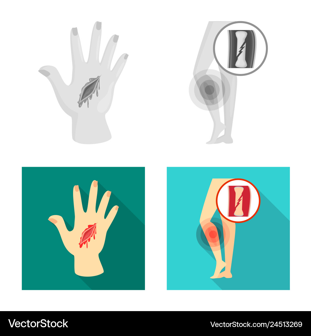 Isolated object of hospital and rendering symbol Isolated object of hospital and rendering symbol vector image