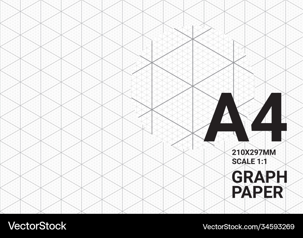 Isometric Graph Paper Background Vector Image