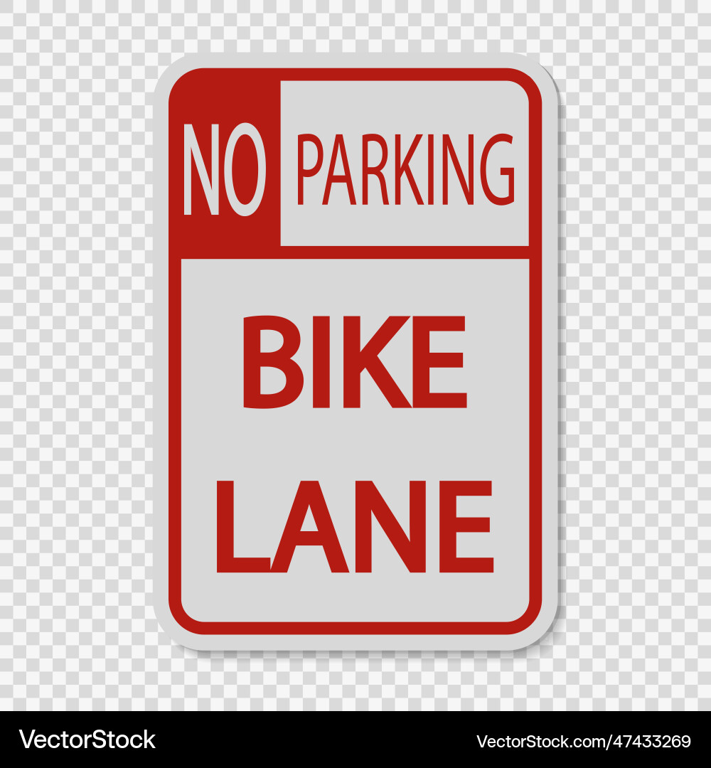 Kein Parkplatz Fahrradspurenschild auf transparent Kein Parkplatz Fahrradspurenschild auf transparent vektorbild