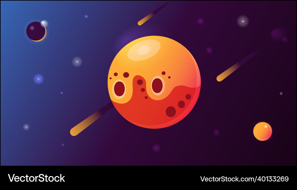 Planet in space Planet in space vector image