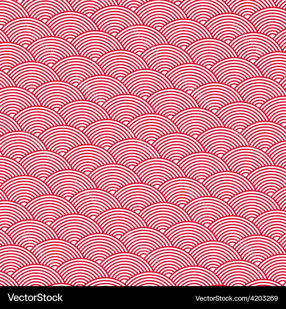 Red Stripe Waves Pattern Vector Image