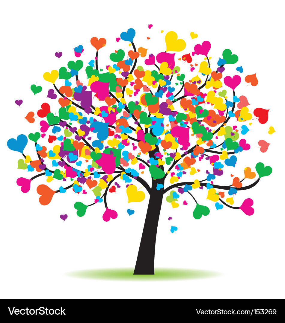 Romantic Heart Tree vector image