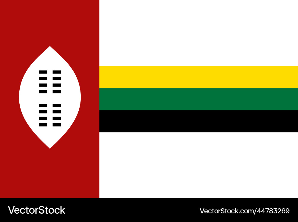 Simple flag of zululand vector image