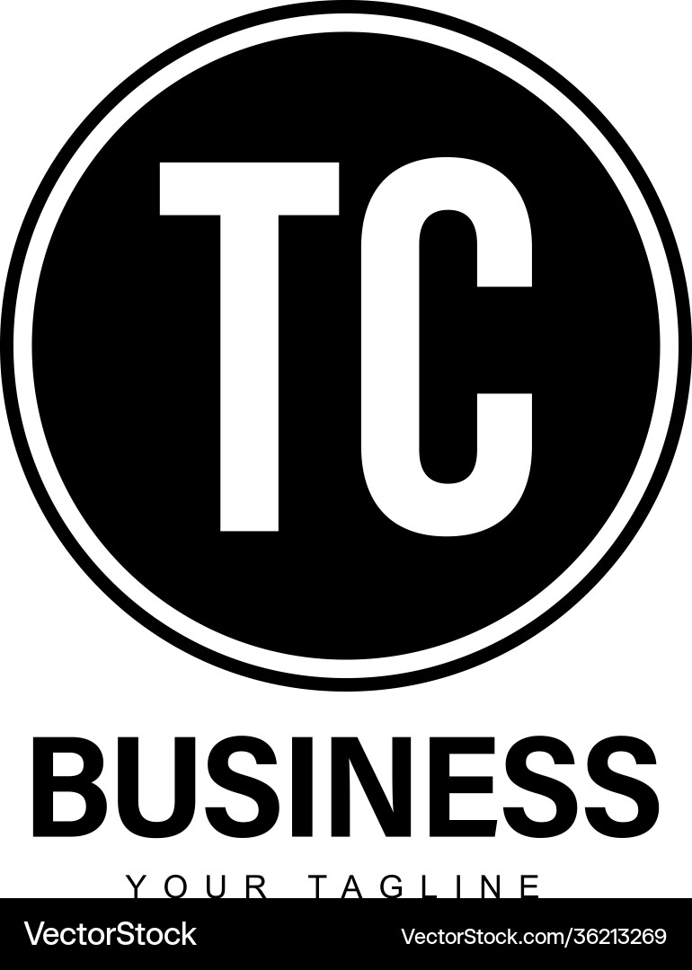 Tc initial a logo design with abstract style Tc initial a logo design with abstract style vector image