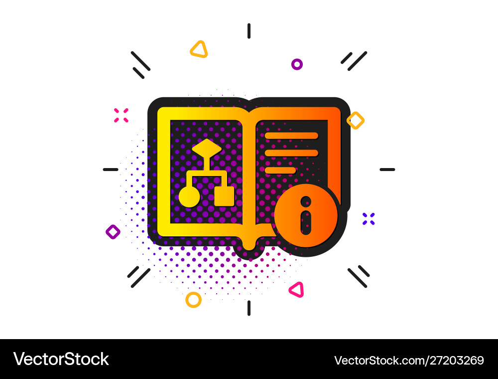 Technical algorithm icon project documentation vector image